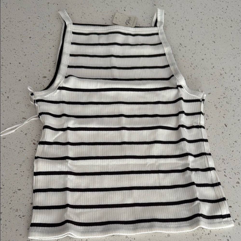 Free People Black and White Tank Top